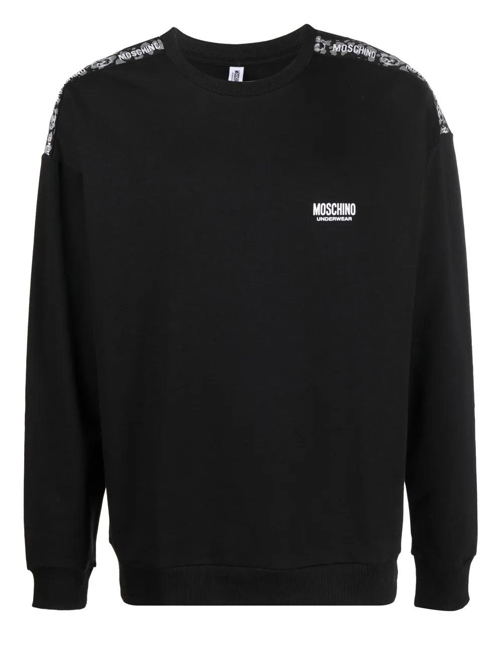 

Moschino sudadera con logo y diseño color block - Negro