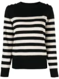 Max & Moi cashmere striped jumper - Black