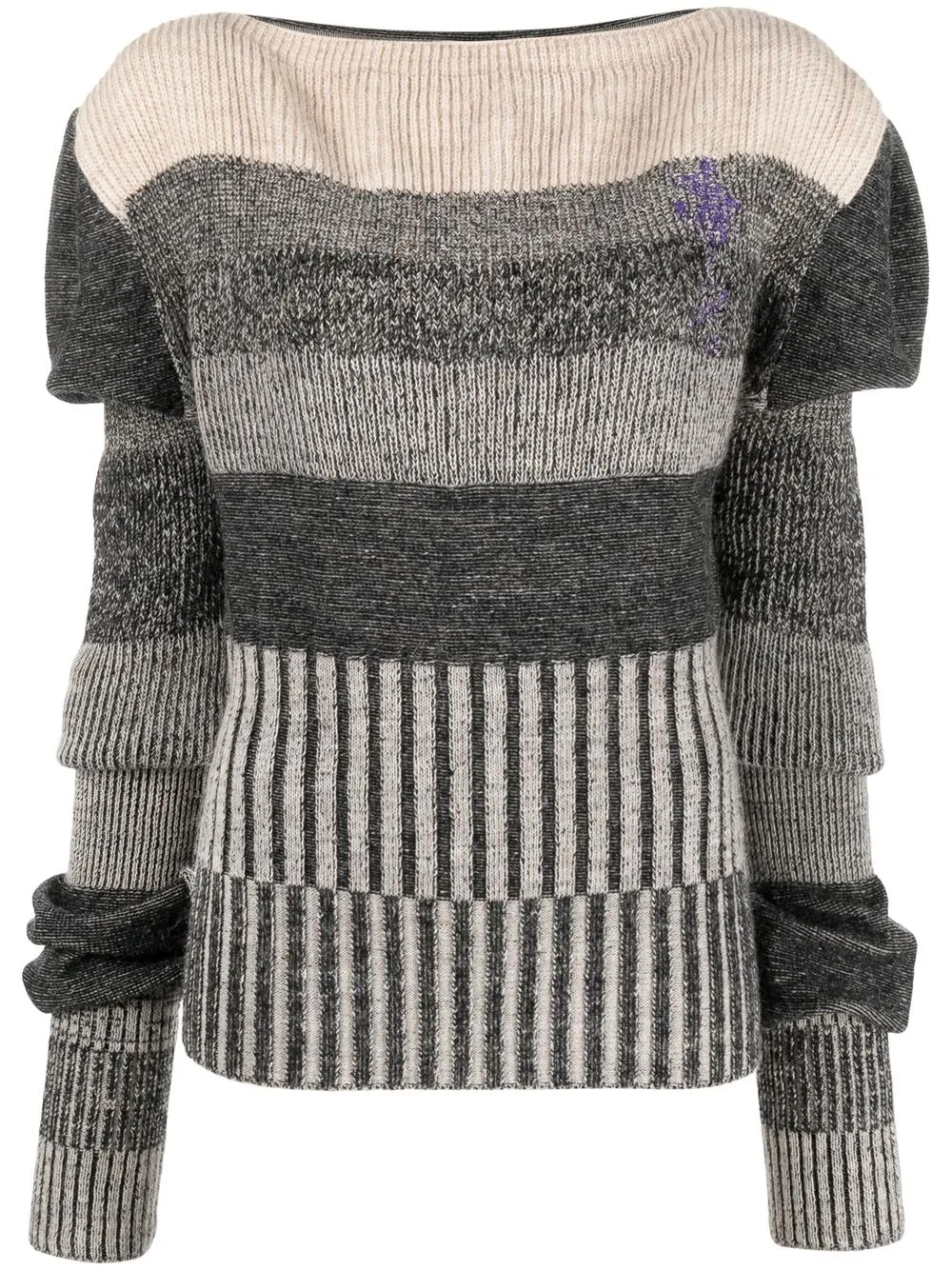 

Vivienne Westwood Orb-detail long-sleeve jumper - Grey