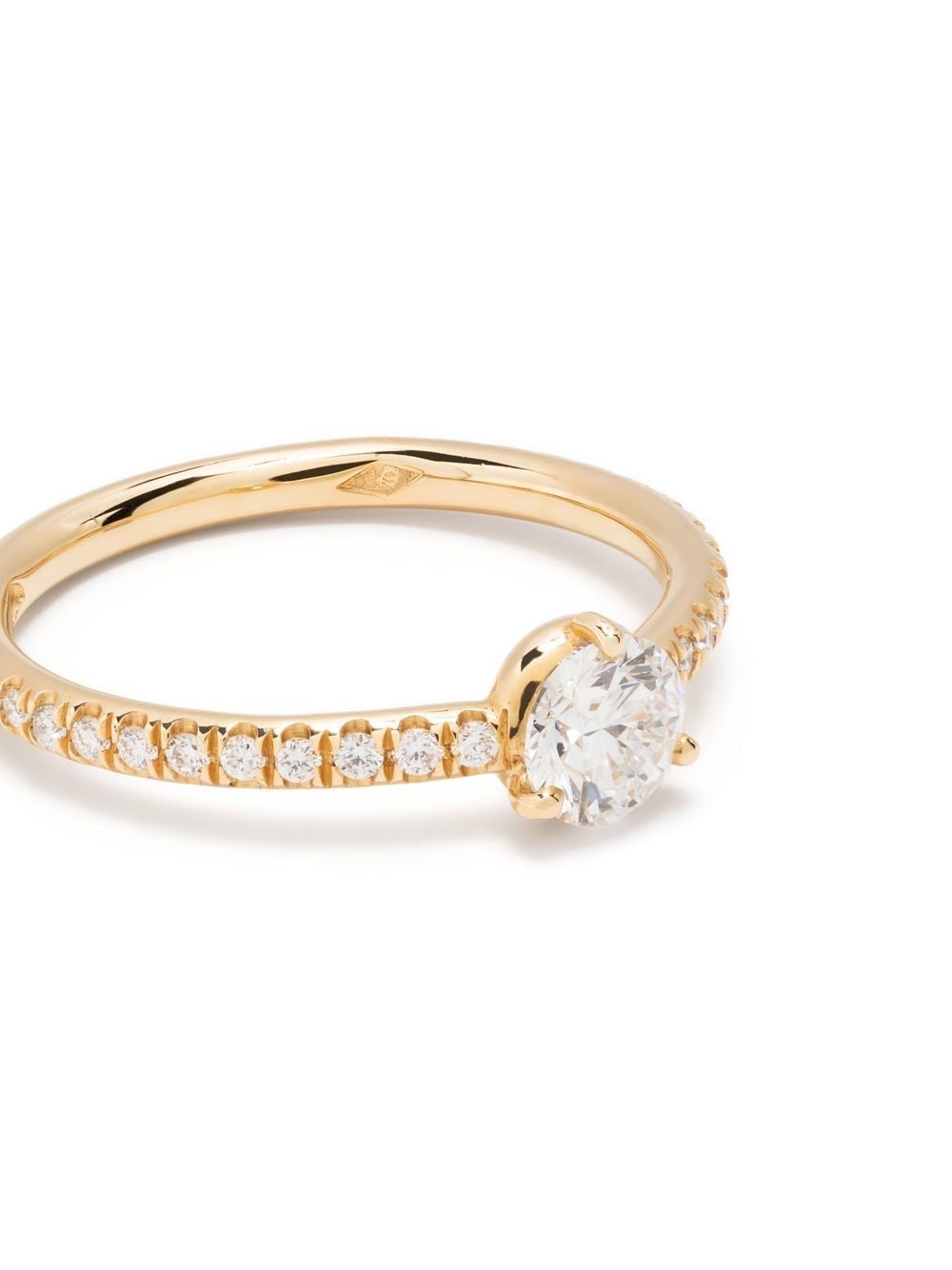 18KT YELLOW GOLD DIAMOND SOLITAIRE RING