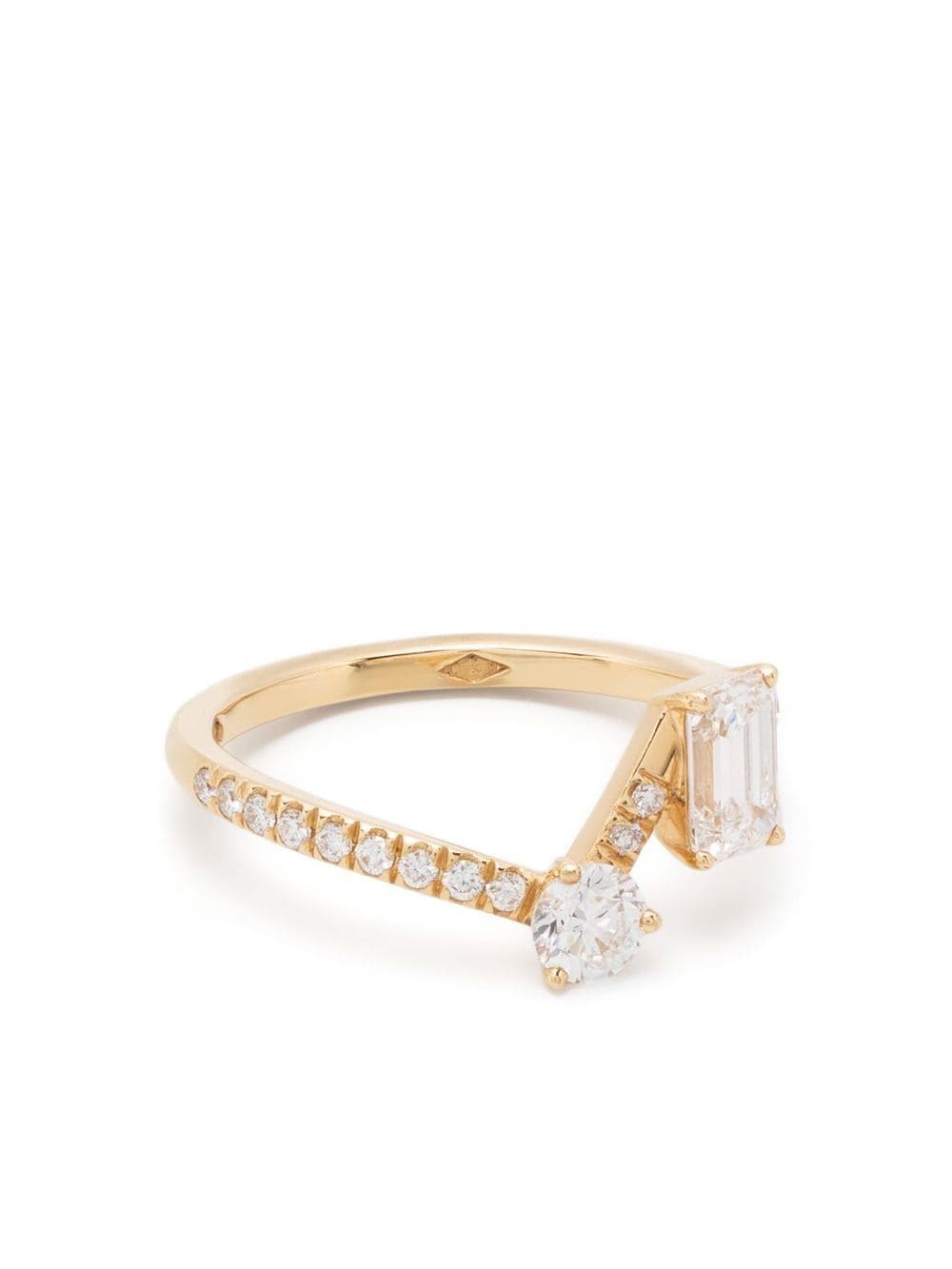 Loyal.e Paris 18kt yellow gold Toi+Moi diamond ring