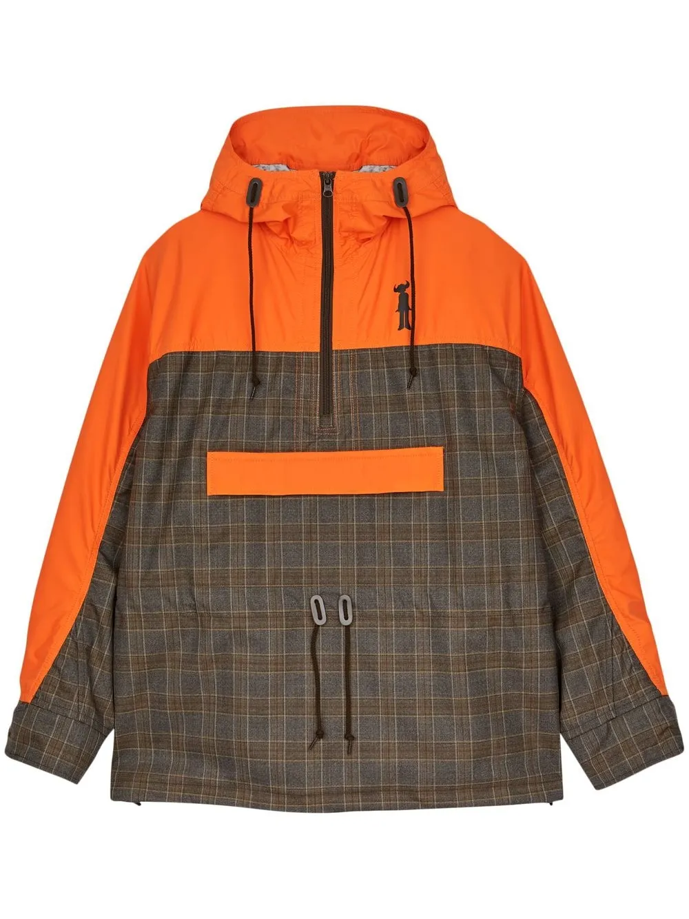 

Junya Watanabe MAN colour-block hooded jacket - Brown
