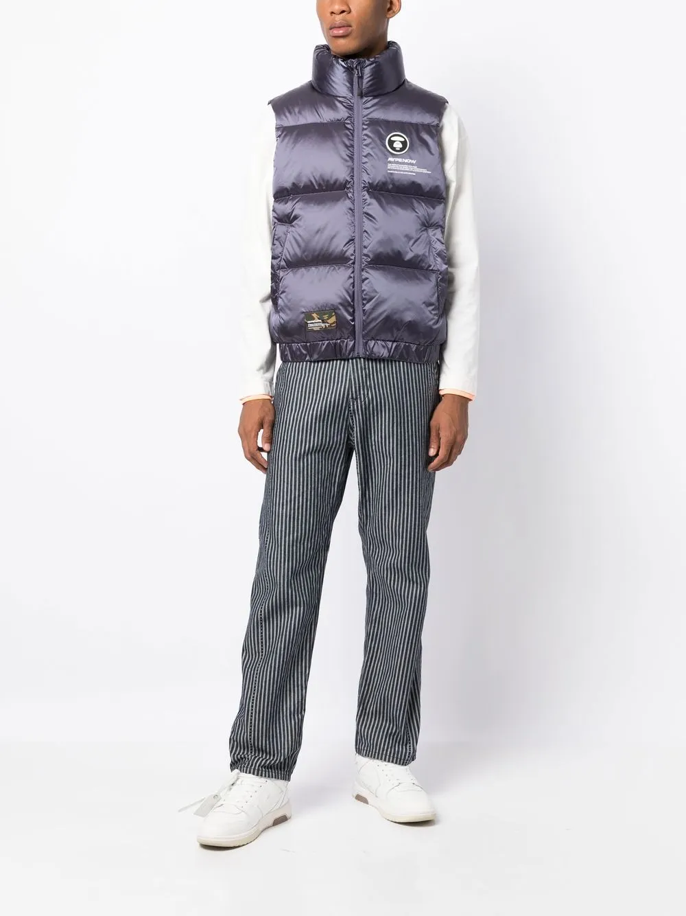 AAPE BY *A BATHING APE® Bodywarmer met logopatch - Blauw