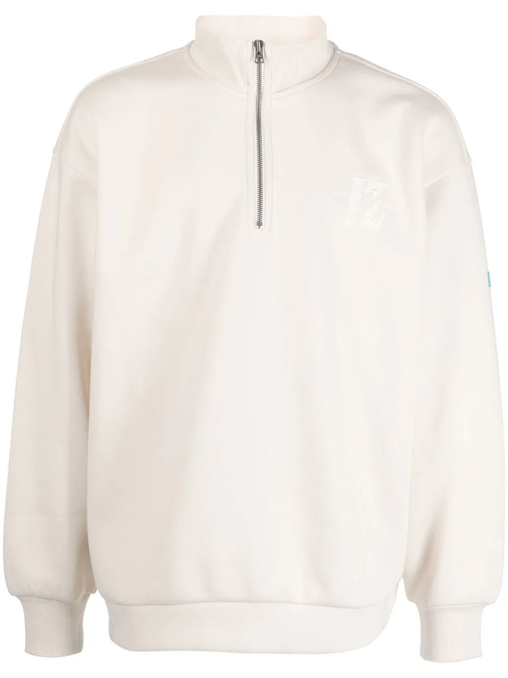 

izzue high-neck half-zip sweatshirt - Neutrals