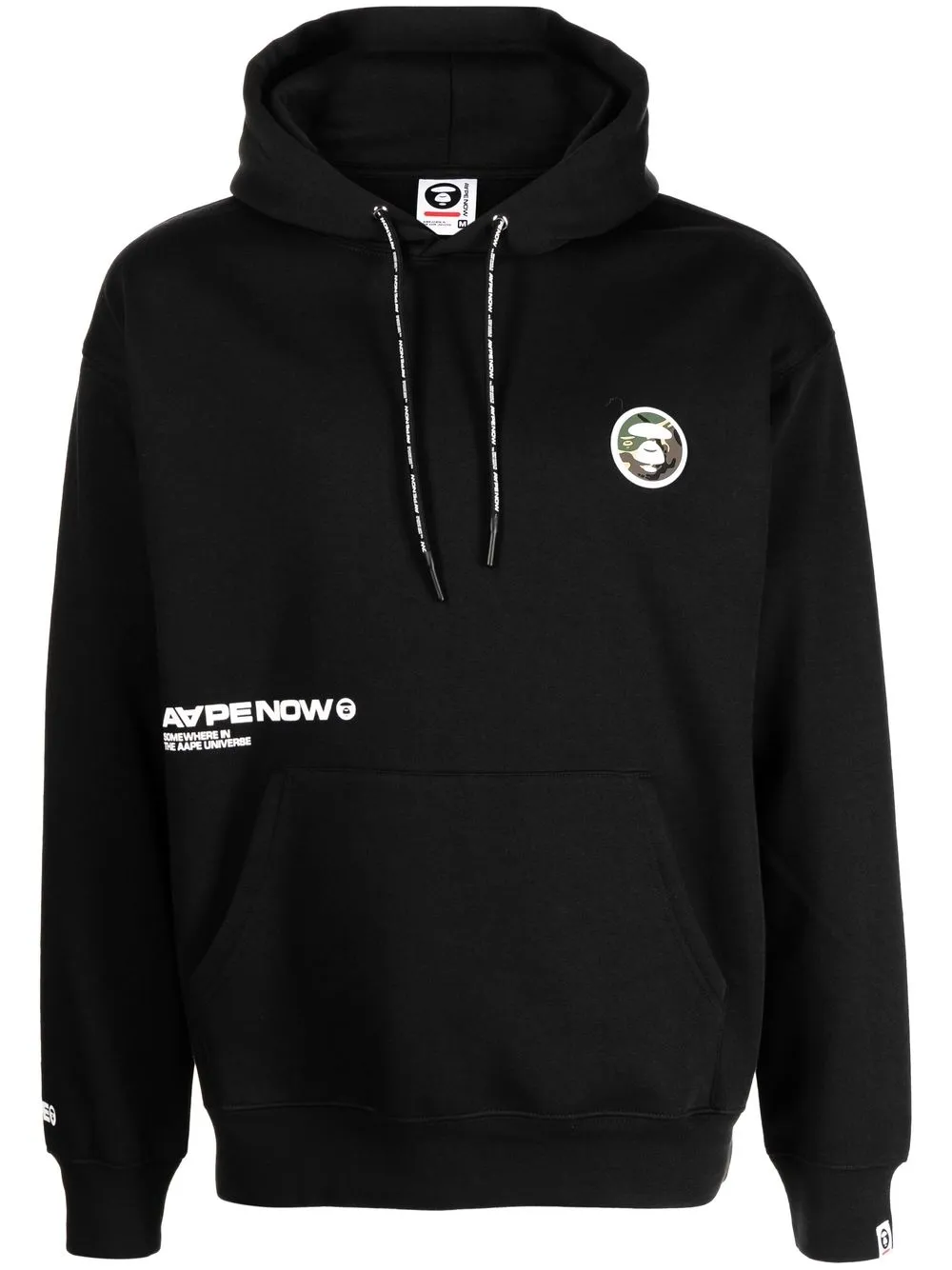 AAPE BY *A BATHING APE® hoodie con parche del logo - Negro