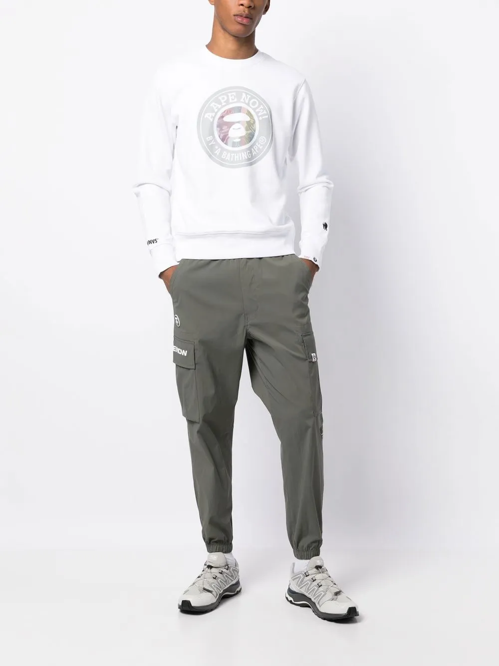 AAPE BY *A BATHING APE® Sweater met print - Wit