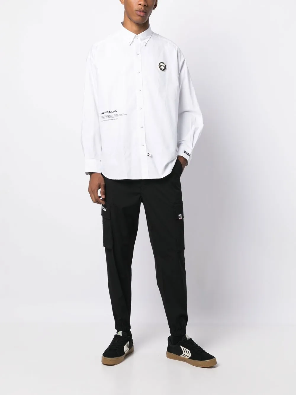 AAPE BY *A BATHING APE® Overhemd met lange mouwen - Wit