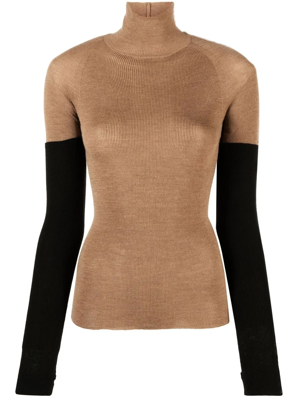 

Peter Do removable-sleeves roll-neck jumper - Brown