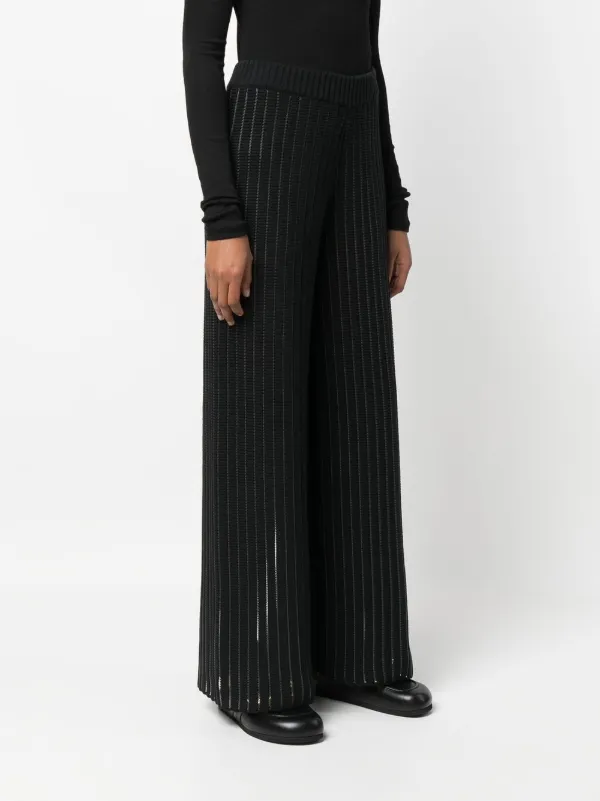 Fabiana Filippi チャンキーニット ワイドパンツ | ブラック | FARFETCH JP