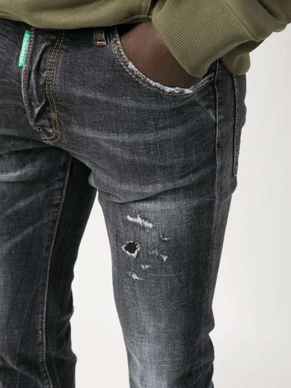 DSQUARED2 Distressed skinny-cut Jeans | Black | FARFETCH