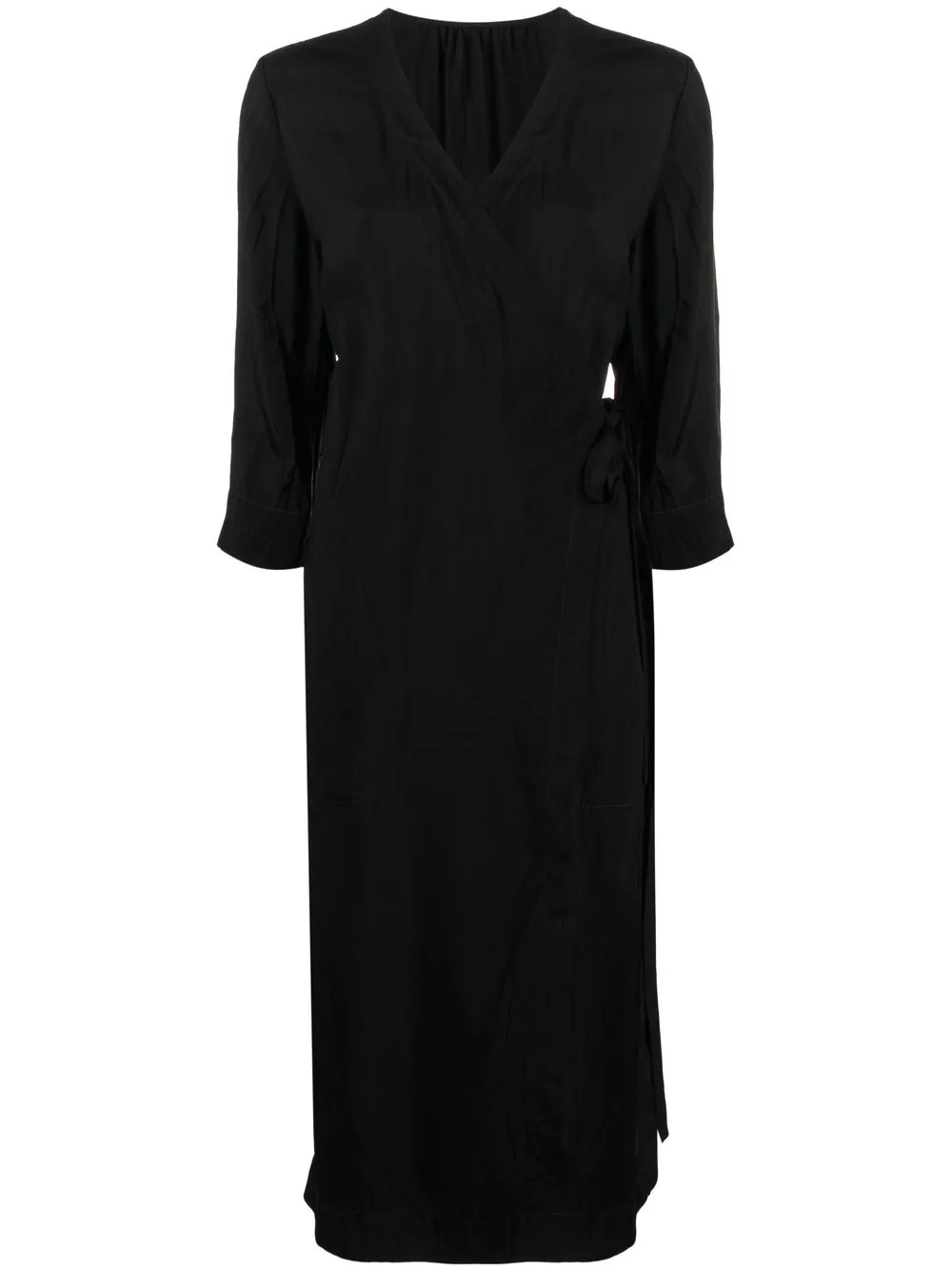 

Uma Wang mid-length wrap dress - Black