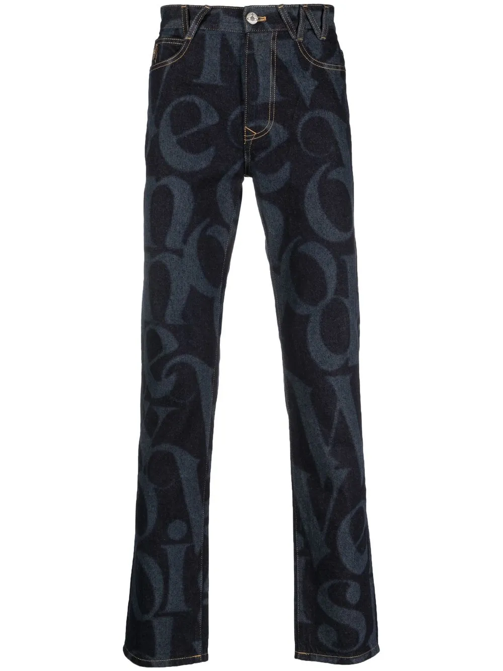 

Vivienne Westwood jeans slim con logo estampado - Azul