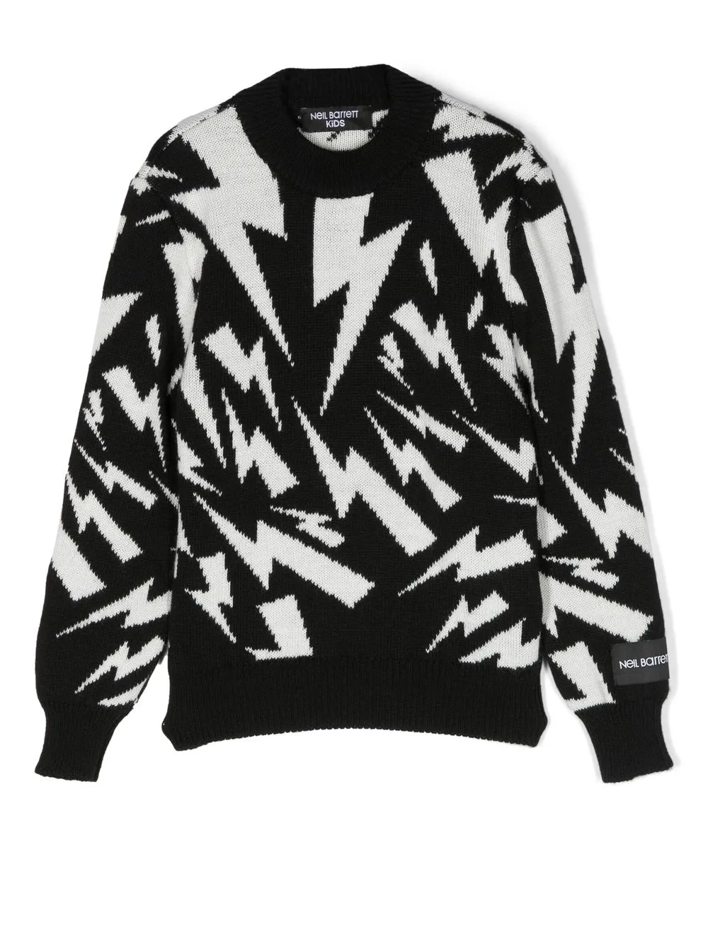 

Neil Barrett Kids suéter tejido en intarsia con cuello redondo - Negro