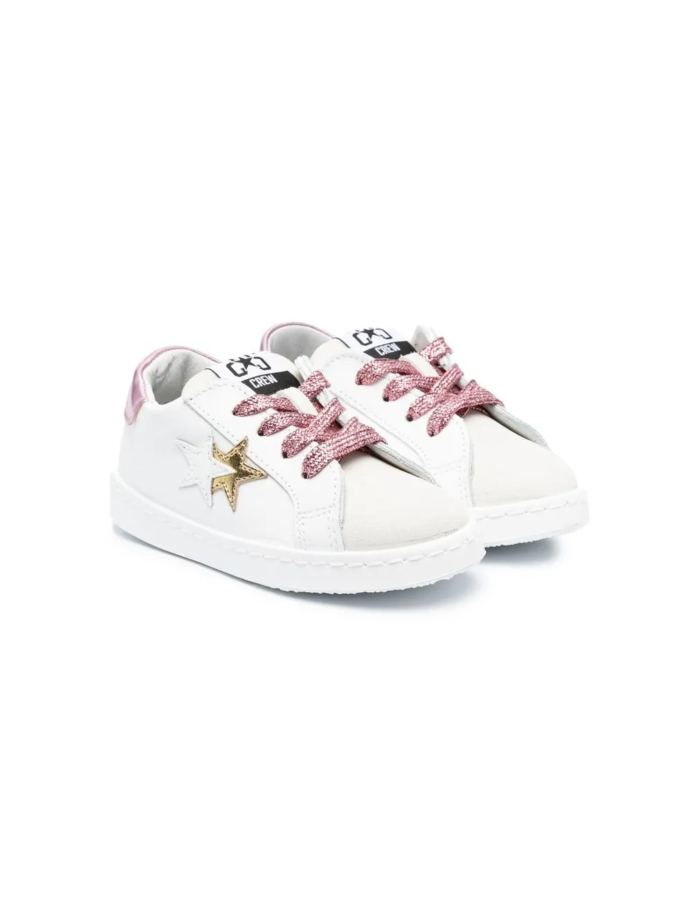 

2 Star Kids star-patch low-top sneakers - White