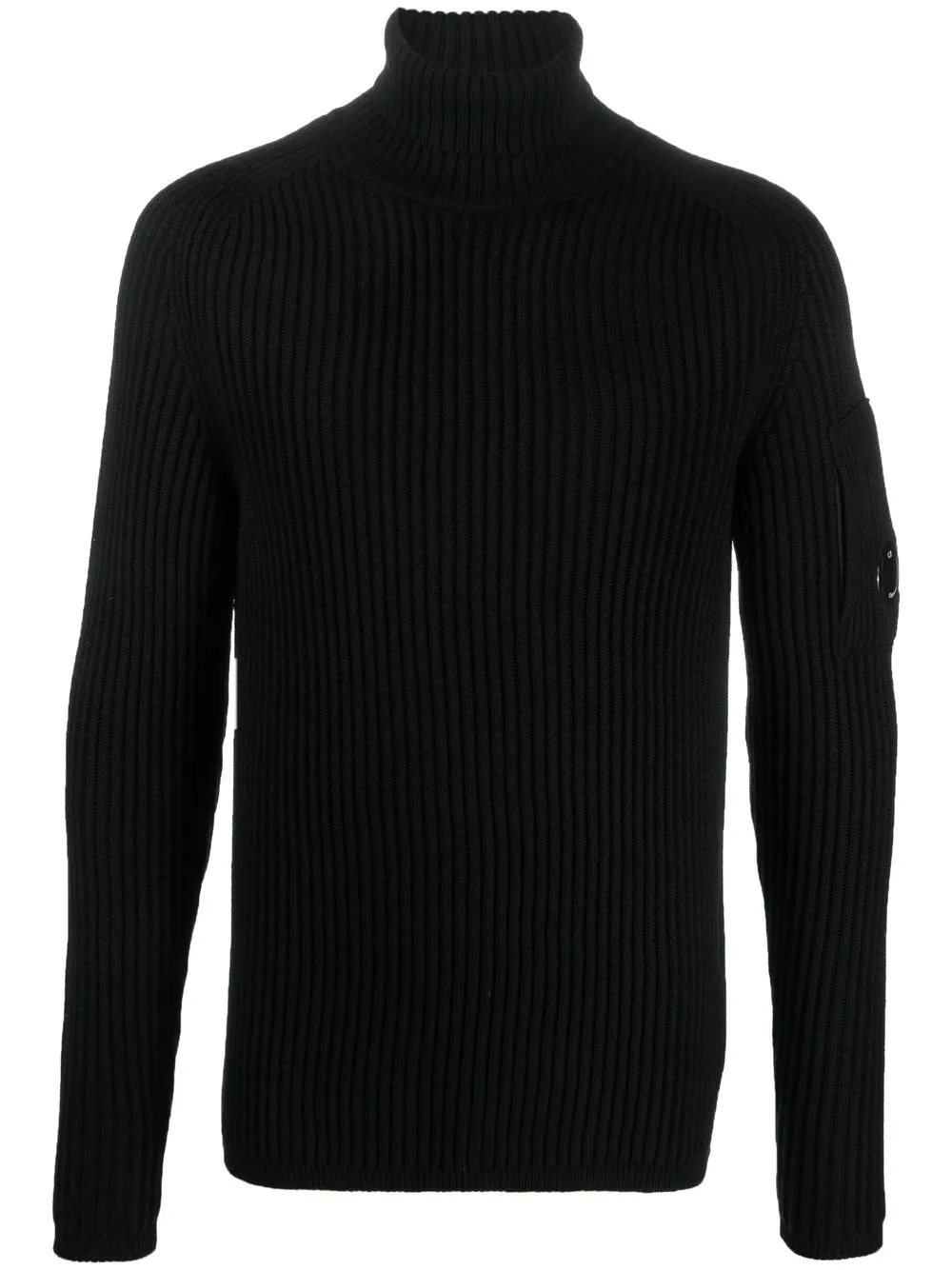 

C.P. Company logo-patch roll-neck jumper - Black