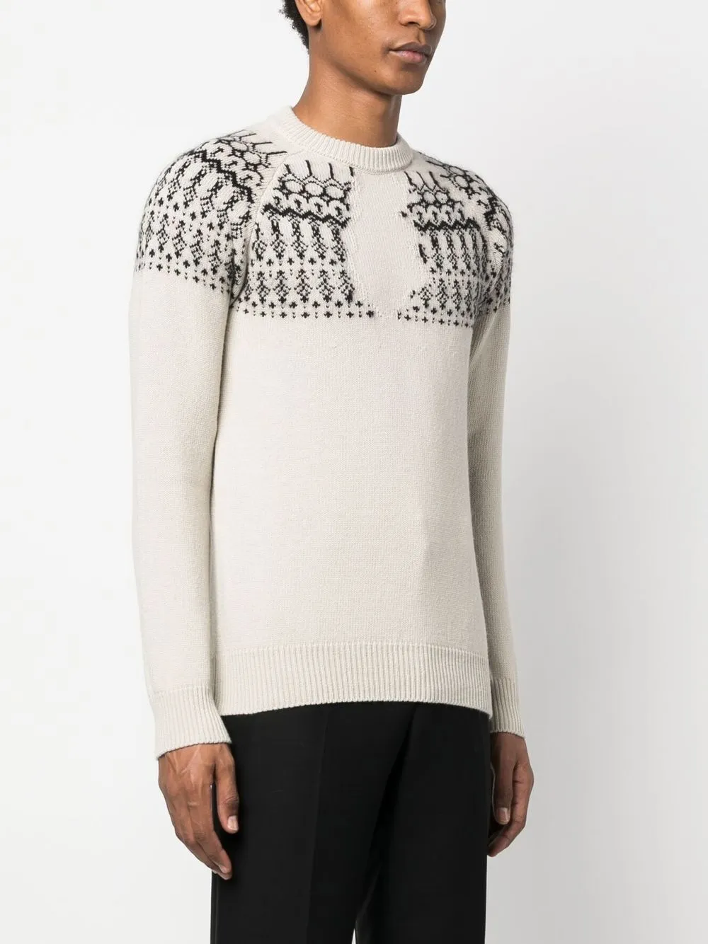 image 3 of roberto collina 费尔岛式美利诺羊毛针织毛衣