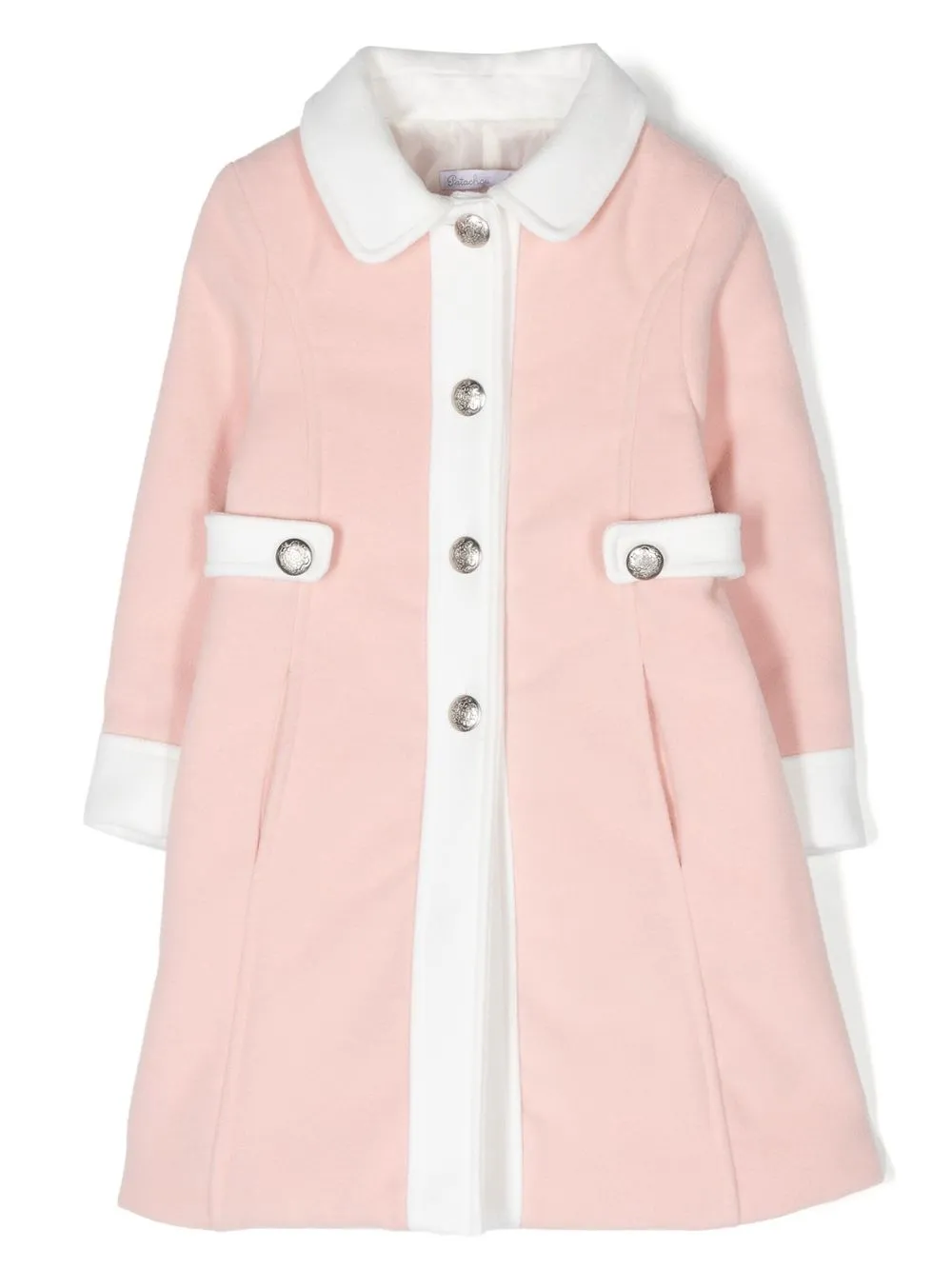 

Patachou two-tone single-breasted coat - Pink