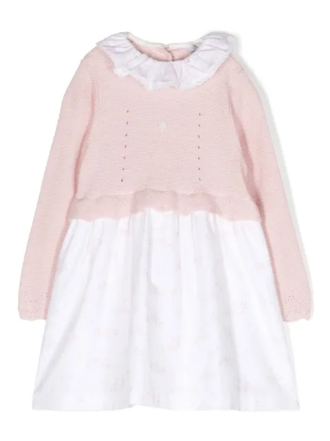 Patachou ruffle-collar long-sleeve dress