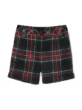 Patachou tartan-check cotton shorts - Blue