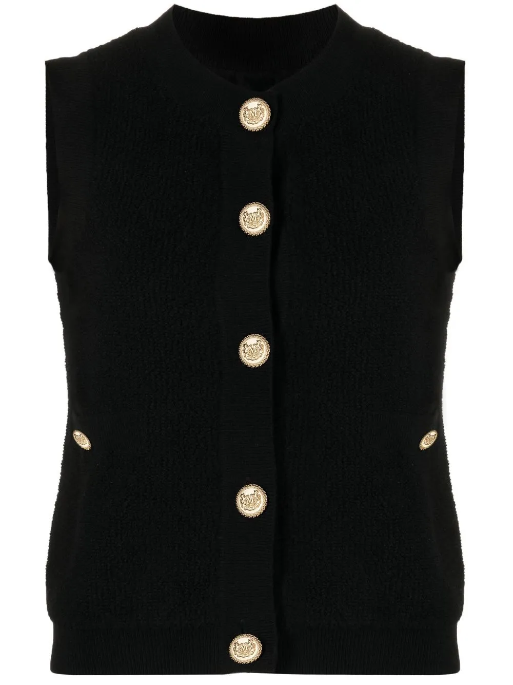 

Max & Moi Curly sleeveless cashmere vest - Black