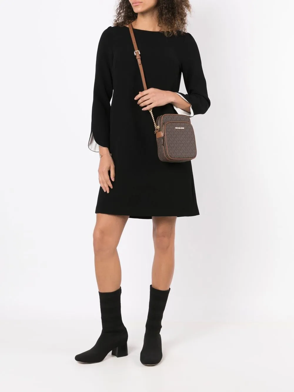 Michael Kors Crossbodytas met monogrampatroon Bruin