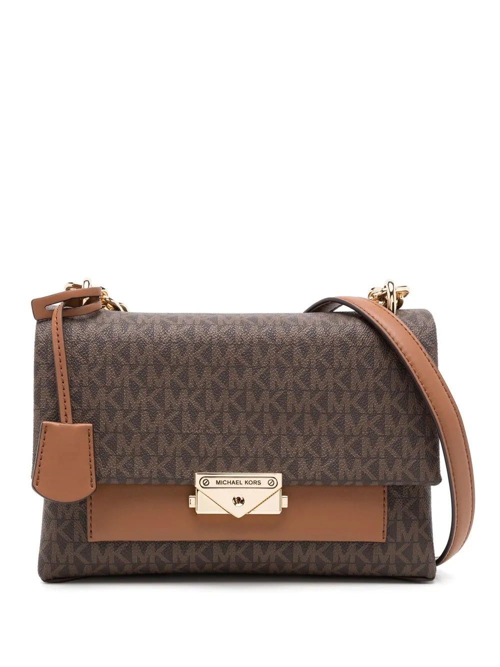 Michael Michael Kors Schultertasche mit Monogrammmuster - Braun