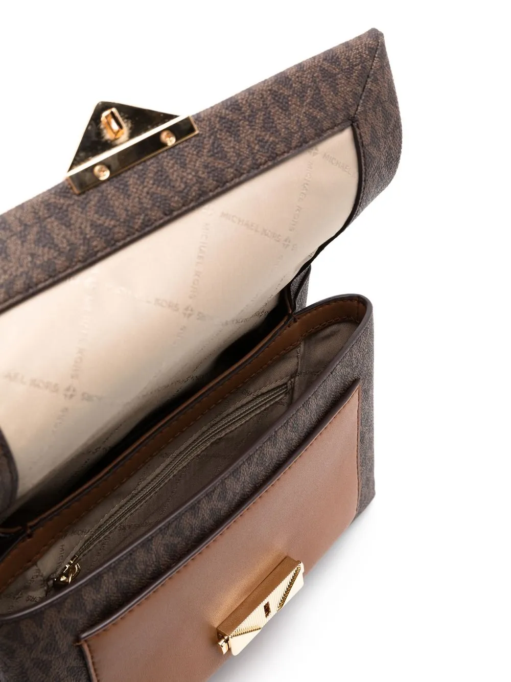 Michael Kors Schoudertas met monogramprint Bruin
