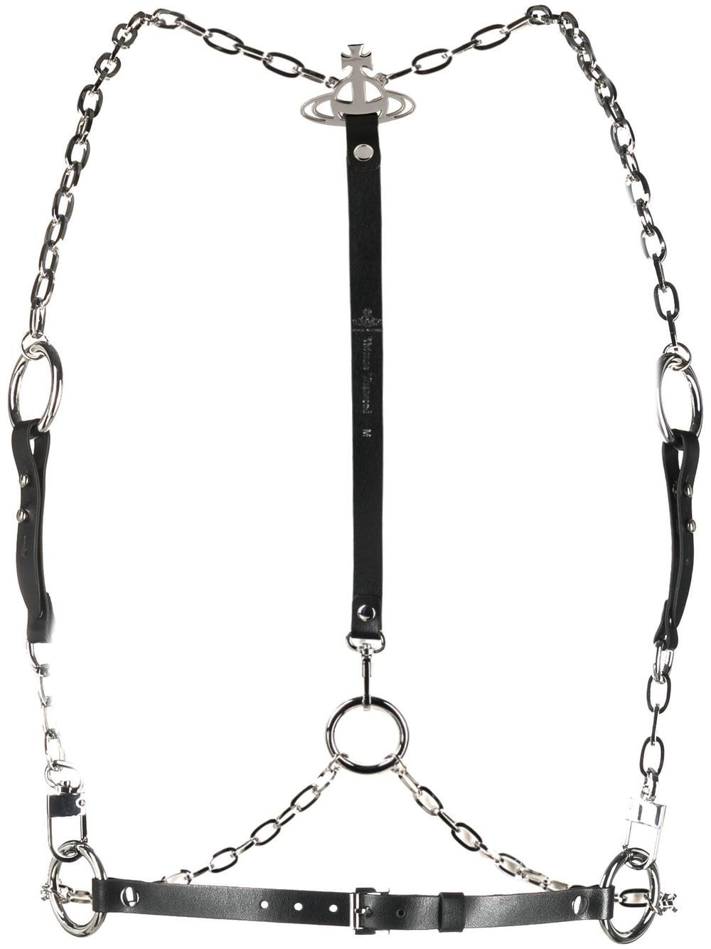 Vivienne Westwood Orb-plaque Leather Belt In Black