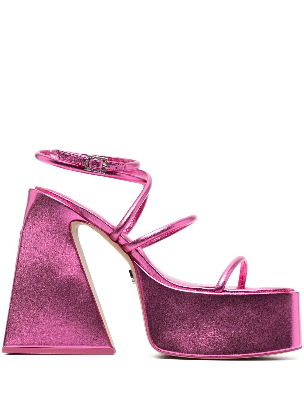 

NAKED WOLFE Angel 155mm satin platform sandals - Pink