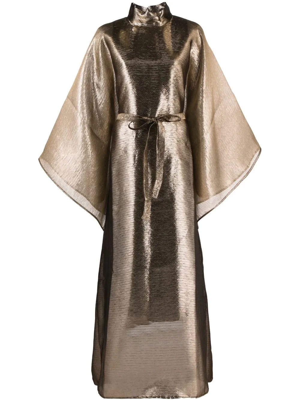 

Taller Marmo Oasis lurex-detail striped kaftan dress - Gold