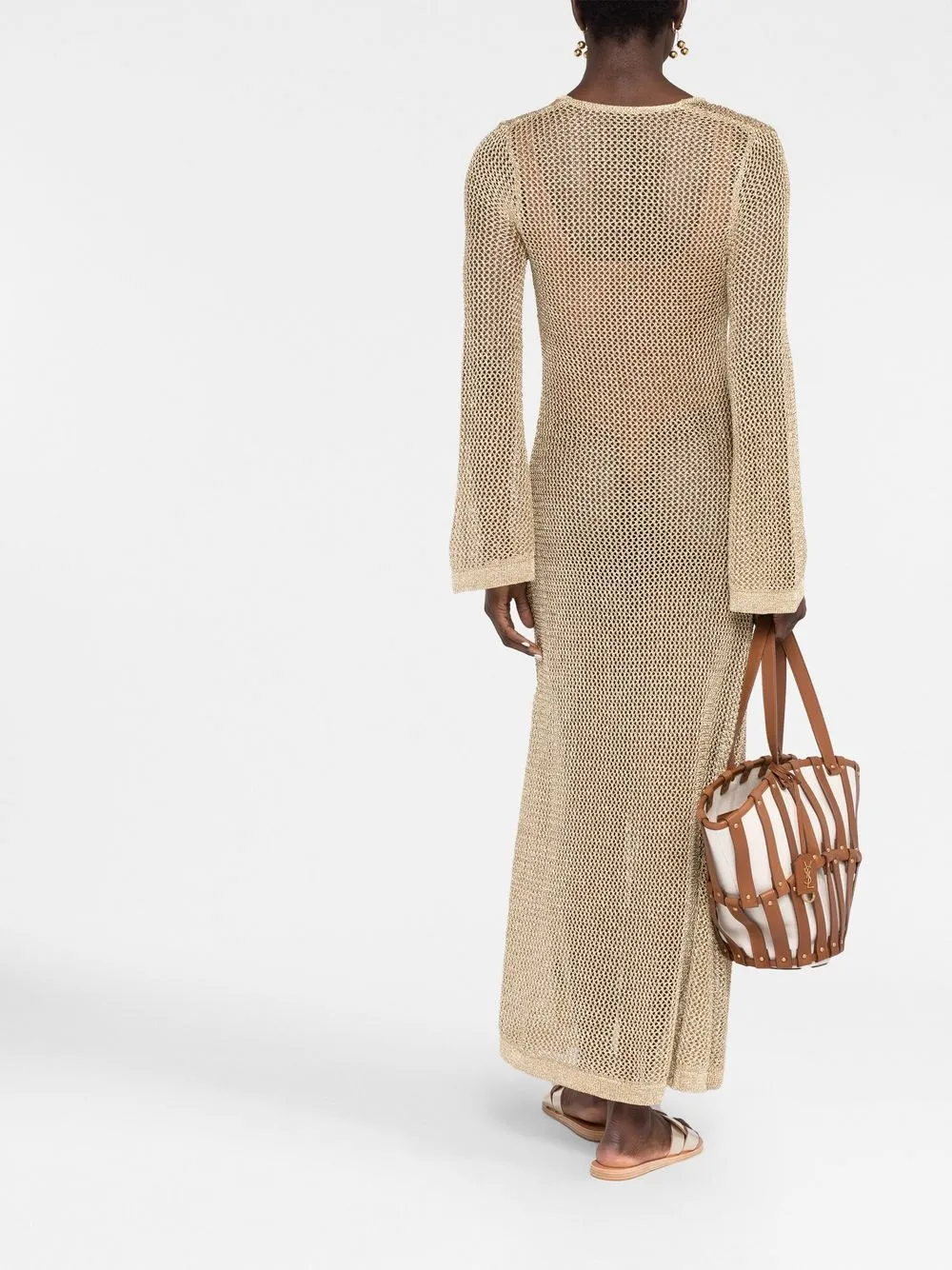DODO BAR OR ETTA METALLIC MESH DRESS