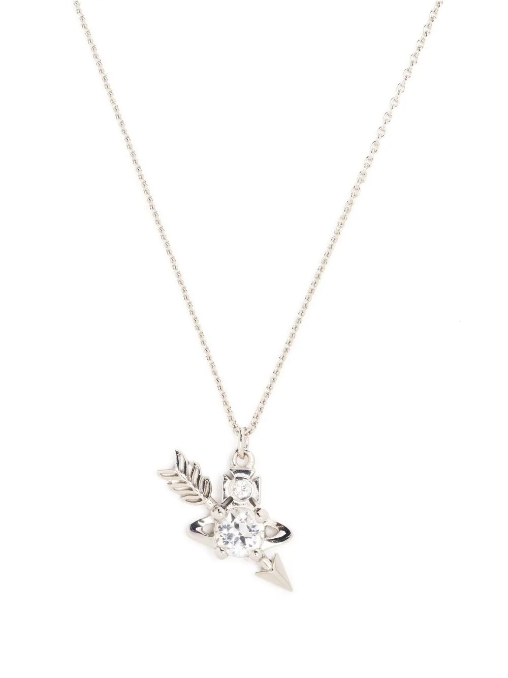 

Vivienne Westwood Orb-detail crystal-embellished necklace - Silver