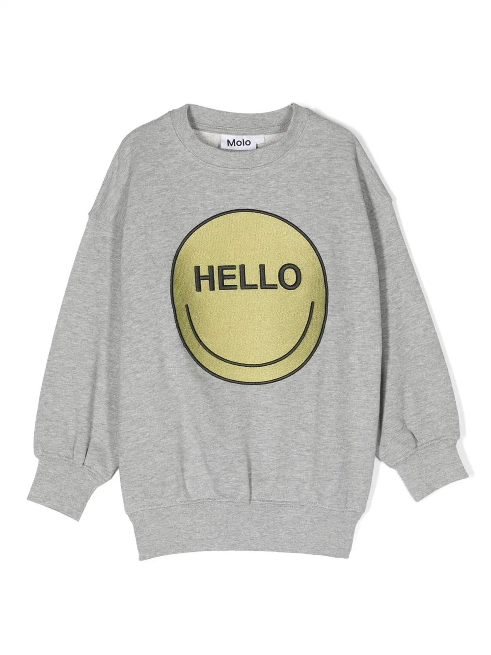 Molo smiley-print cotton-blend Sweatshirt - Farfetch