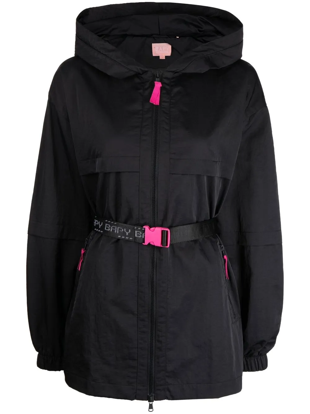 

BAPY BY *A BATHING APE® belted-waist hooded jacket - Black