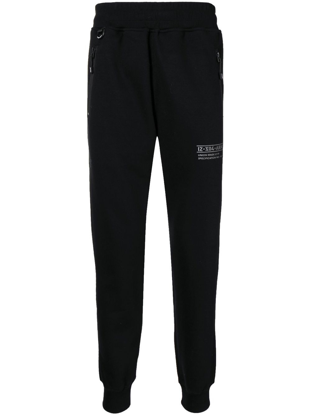 

izzue pants con logo estampado - Negro