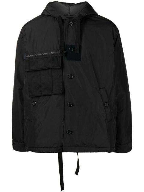 Undercoverism patch-pocket hooded jacket