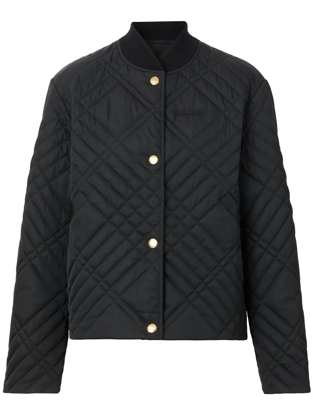 

Burberry logo detail quilted lightweight jacket - Black