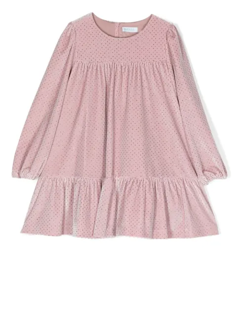 Abel & Lula embellished peplum-hem dress