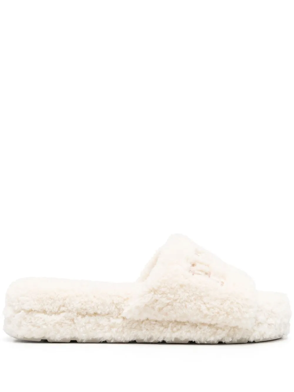 

Polo Ralph Lauren slippers con logo bordado - Neutro