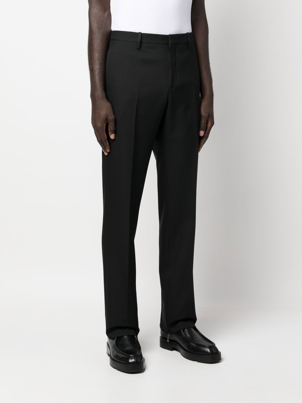 Affordable Off-White paperclip-detail straight-leg trousers Men