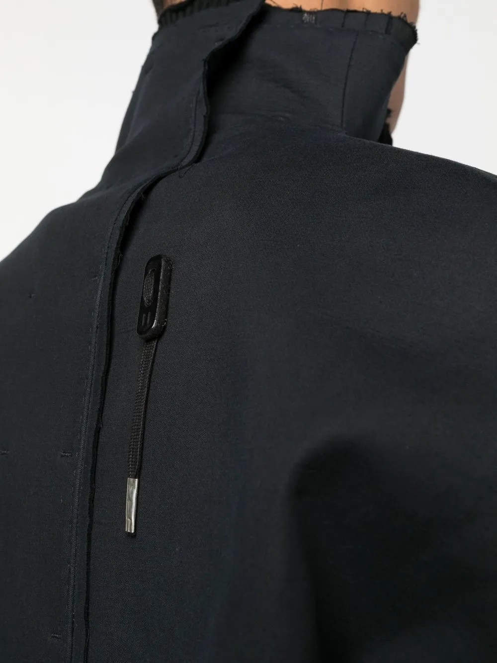 Boris Bidjan Saberi raw-cut Finish Coat | Black | FARFETCH