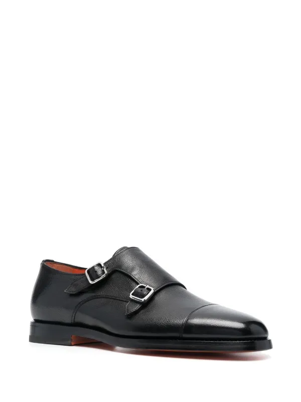 Santoni ダブルバックル レザーローファー - Farfetch