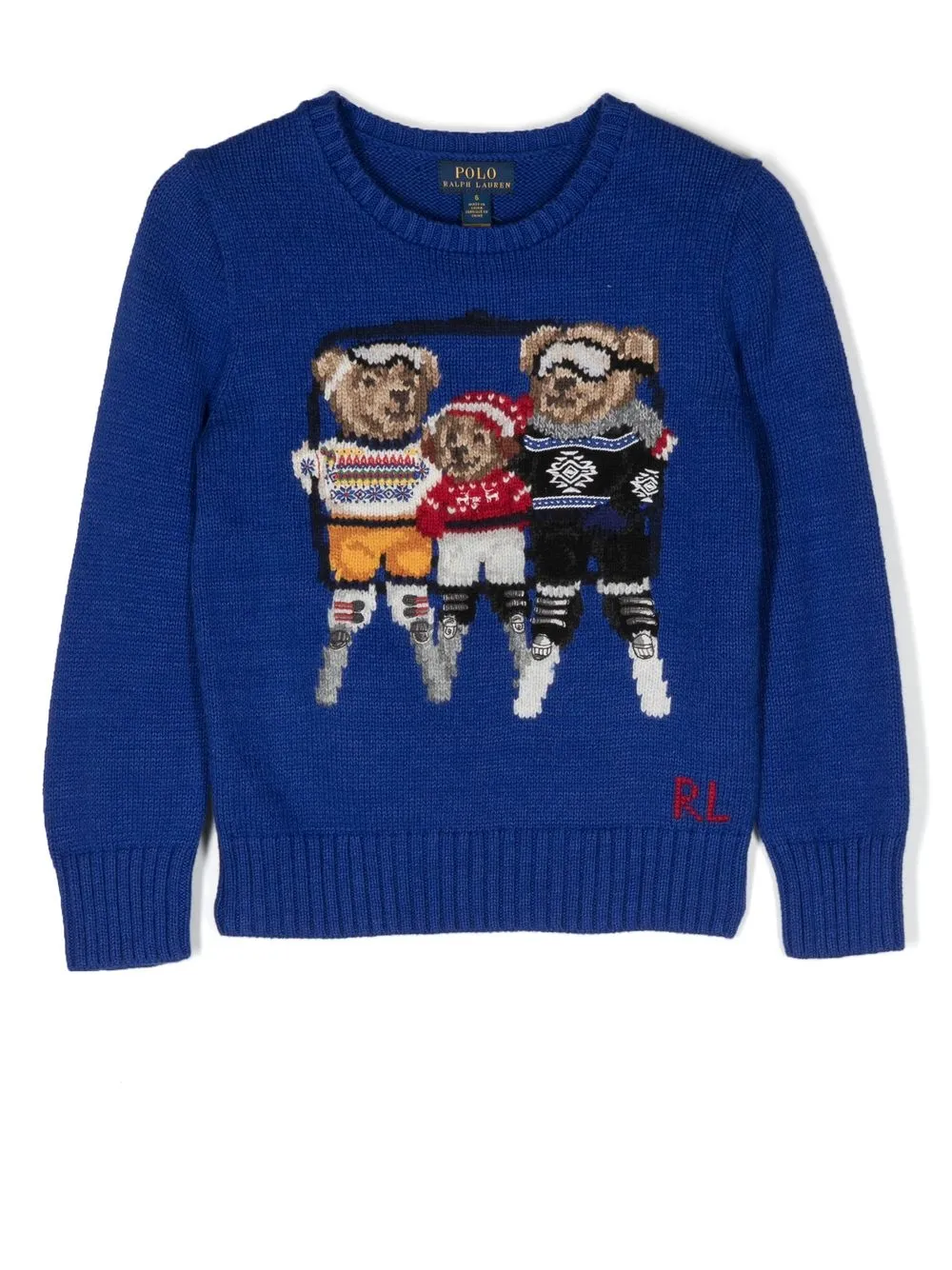 

Ralph Lauren Kids suéter tejido con motivo Polo Bear - Azul