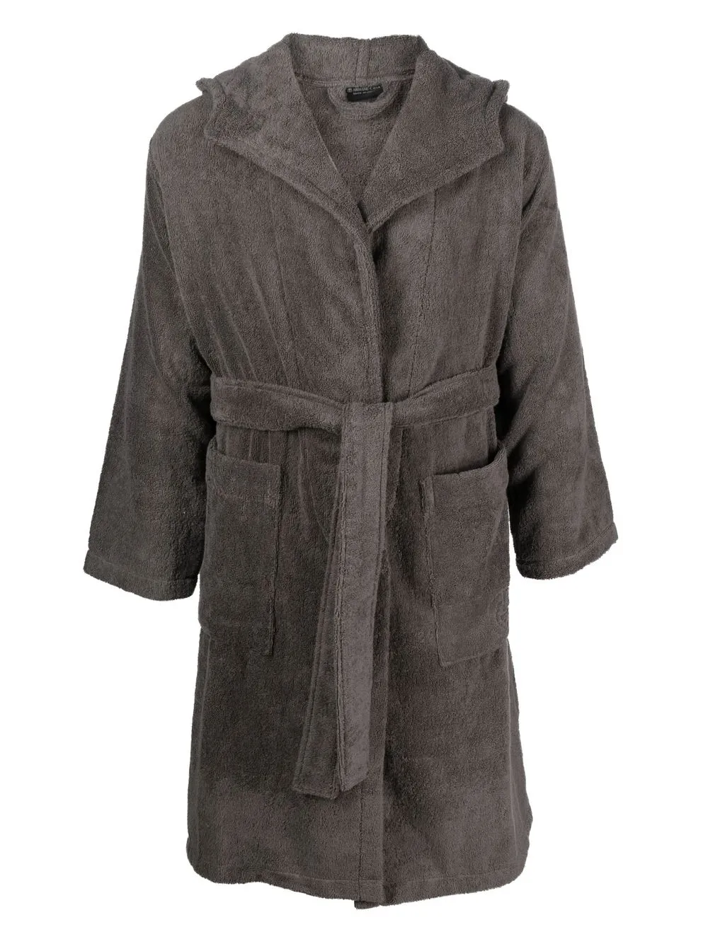 

Giorgio Armani Dorotea cotton-fleece robe - Grey