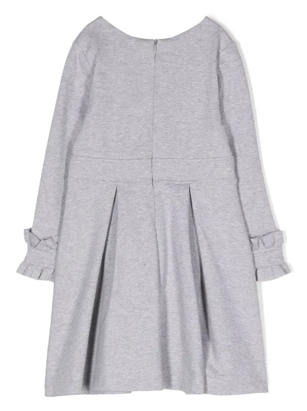 Patachou Interlock long-sleeve Cotton Dress | Grey | FARFETCH UK