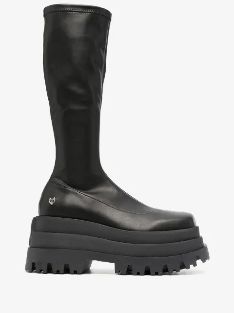 NAKED WOLFE Sin platform knee-high boots