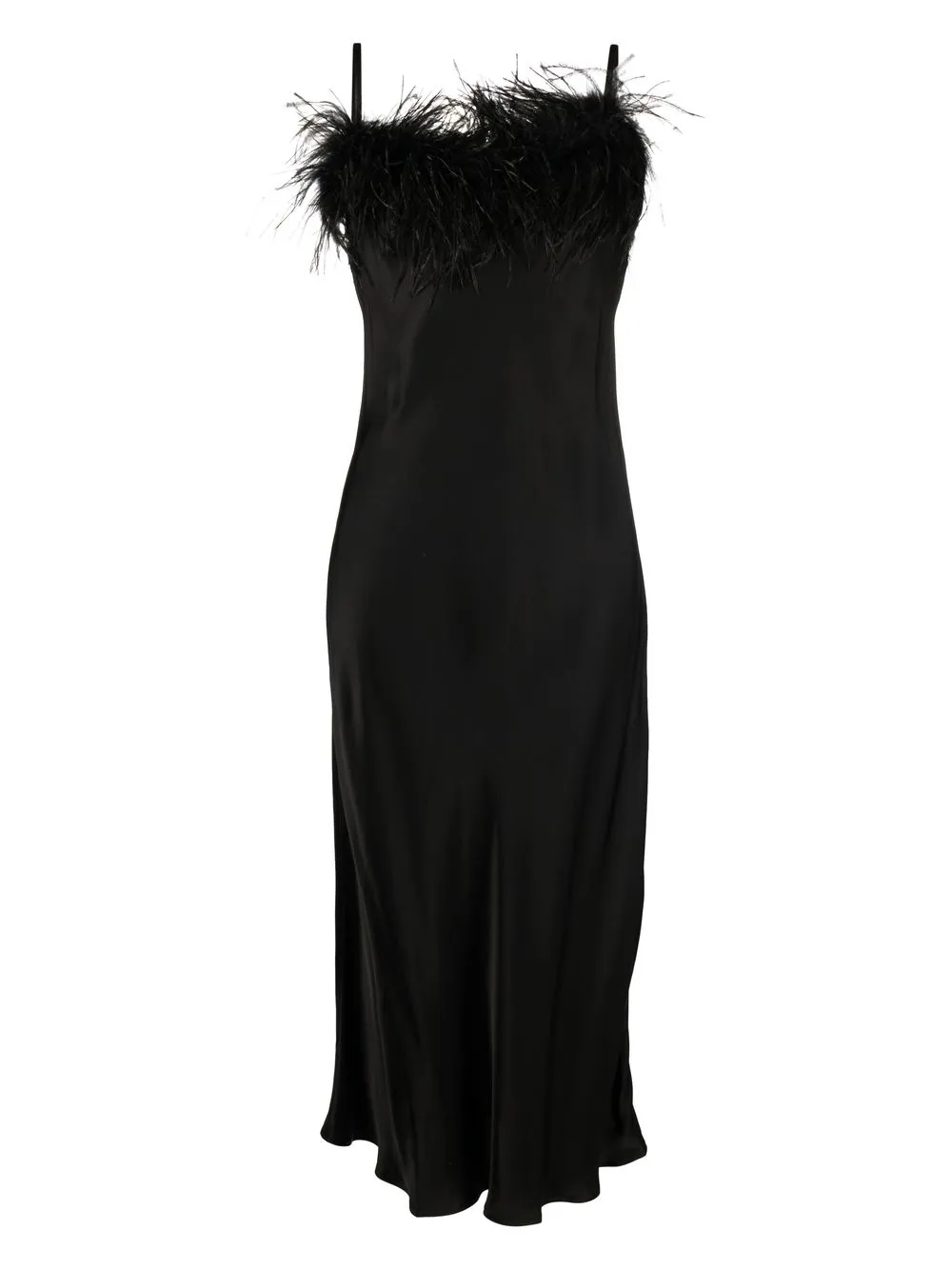 

Sleeper Black Boheme Feather Trim Dress