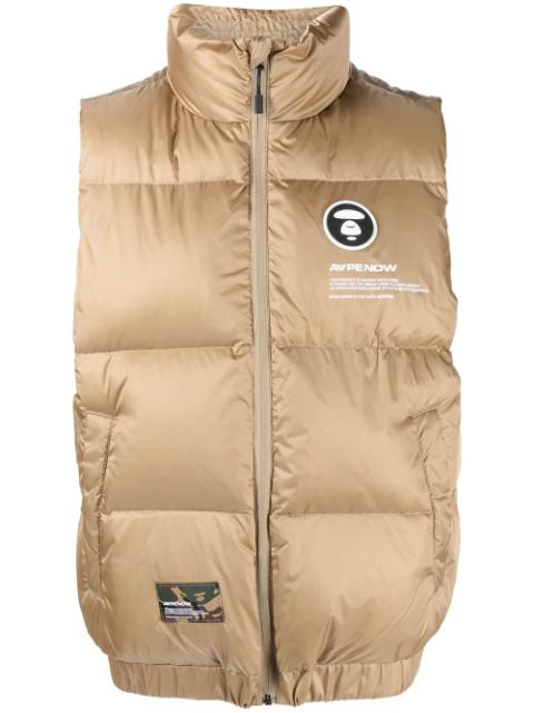 AAPE BY *A BATHING APE satin down padded gilet Men