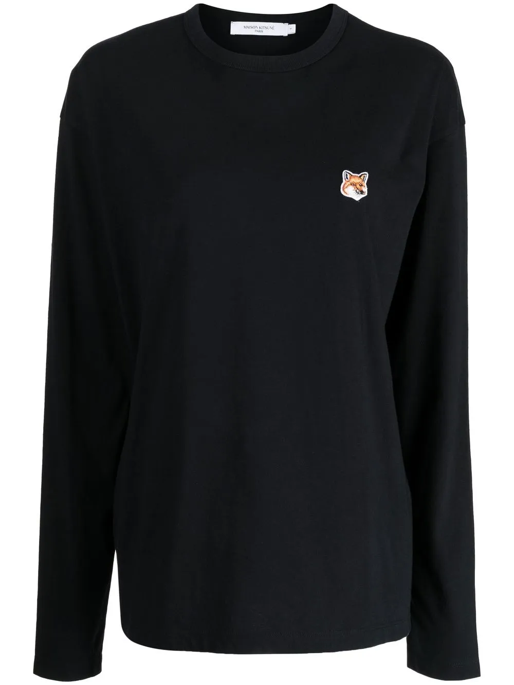 

Maison Kitsuné sudadera con parche Fox - Negro