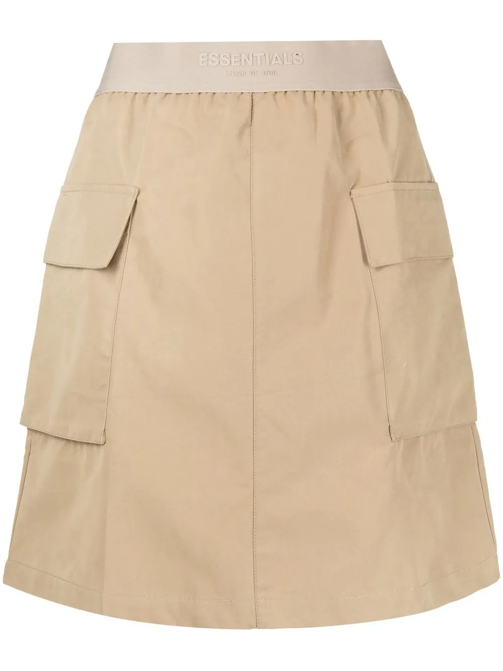 

FEAR OF GOD ESSENTIALS logo-waistband cargo skirt - Brown